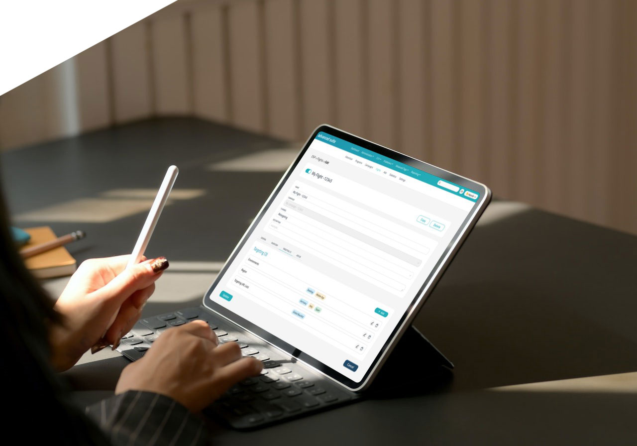 ipad with our software on it